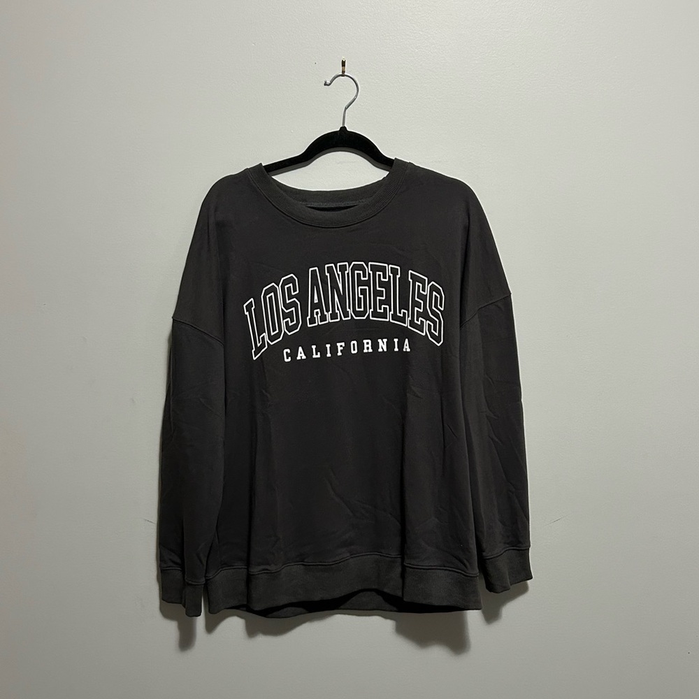 Los Angeles California Grey Crewneck Hoodie